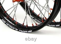 KTM 200 EXC EXC200 2008 2009 2010 2011 2012 Wheels Set Black Orange 18 21 Rims