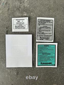 Kawasaki 1993 KX80 Full (Small Wheel) Decal Set / Including Backgrounds