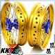Kke 17 Inch Supermoto Wheel Set Fit Suzuki Drz400sm 2005-2018 Drz400 E Gold Rim