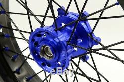 Kke 17 Inch Supermoto Wheels Set Fit Suzuki Drz400 Drz400s/e Drz400sm Blue/black