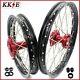 Kke 19/16 Small Kid's Wheels Rims Set Fit Honda Cr80r 93- 02 Cr85r Mini Bike Red