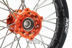 Kke 1.612/1.610 Small Kid's Wheels Rims Set Fit Ktm 50 Sx 2014-2019 Mini Bike