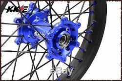 Kke 21/18 Drz400 Drz400e Drz400s Drz400sm Enduro Wheels Set For Suzuki Blue/blk