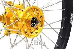 Kke 21/18 Enduro Wheels Rims Set Fit Suzuki Drz400 Drz400e Drz400s Drz400sm Gold