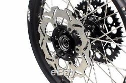 Kke 21/18 Enduro Wheels Rims Set Fit Suzuki Drz400sm 2005-2018 Black 310mm Disc
