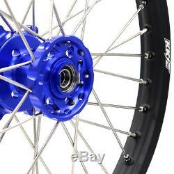 Kke 21/18 Enduro Wheels Rims Set Fit Suzuki Drz400sm Drz400 Drz400s Drz400e Blue