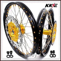 Kke 21/18 Enduro Wheels Rims Set For Suzuki Drz400sm 2005-2018 Front 310mm Disc