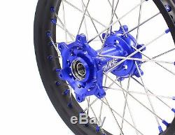 Kke 21/18 Enduro Wheels Set Fit Suzuki Drz400 Drz400sm Drz400e Drz400s Blue Nip