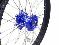 Kke 21/18 Enduro Wheels Set Fit Suzuki Drz400 Drz400sm Drz400e Drz400s Blue Nip