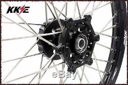 Kke 21/18 Enduro Wheels Set For Suzuki Drz400 Drz400e Drz400s Drz400sm Black Hub