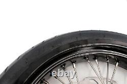 Kke 3.5/4.2517 Supermoto Wheel Rim Set Tire Fit Suzuki Drz400sm 2005- Gold Hub