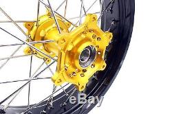 Kke 3.5/4.2517 Supermoto Wheels Rims Set Fit Suzuki Drz400 Drz400e/s Drz400sm