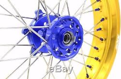 Kke 3.5/4.25 Supermoto Wheels Set Fit Suzuki Drz400 Drz400s/e Drz400sm Gold Rims