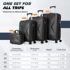 Luggage Suitcase Set 4 Piece Abs Hardshell Luggage With Embedded Tsa Lock D
