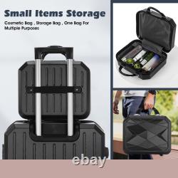 Luggage Suitcase Set 4 Piece ABS Hardshell Luggage with Embedded TSA Lock d