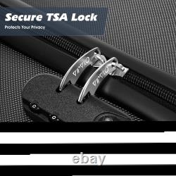 Luggage Suitcase Set 4 Piece ABS Hardshell Luggage with Embedded TSA Lock d