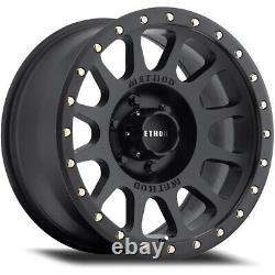 Method Nv Black Wheels Rims Fuel Gripper M/t Mud Tires 35 12.50 17 Set 5 Mr305