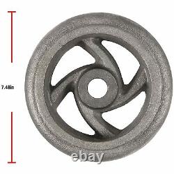 Mining Ore Car Small Track Mine Cart Wheel Cast Iron 7 1/4 Dia Fit for LG 4Pack