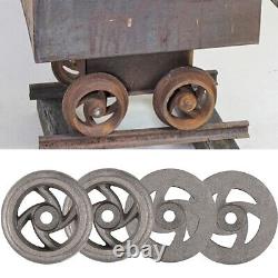 Mining Ore Car Small Track Mine Cart Wheel Cast Iron 7 1/4 Diameter for LG 4Pack
