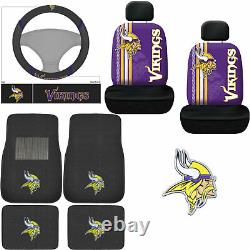 NEW NFL Minnesota Viking Car Truck Floor Mats Seat Covers & Steering Wheel Cover