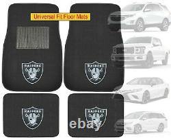 NEW NFL Oakland Raiders Car Truck Floor Mats Seat Covers & Steering Wheel Cover
