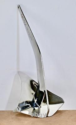 NOS Ultra Anchor Polished Stainless Steel Plow Quick-Set Dinghy Sm Boat 3/4 lb