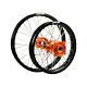 New States Mx Wheel Set Ktm 85sx Small Wheel 17 Front/14 Rear Black/orange