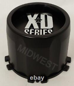 New Set of 4 XD128 Machete Small 5 Lug Wheel Rim Center Caps XDPL120CPS-SB