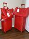 Nwt Jessica Simpson Pvc Red Orange 4 Piece Luggage Set. Small Scuffing Defects