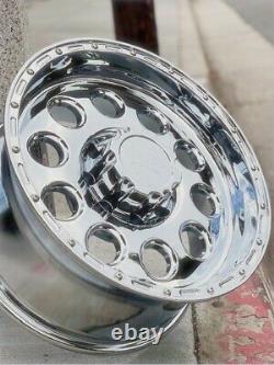 Polished Aluminum Wheels Rims Tires 35 12.50 17 Mt 2500 3500 Sierra Silverado 8