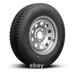 Provider 15 6ply Radial Trailer Tire&Wheel ST 205/75R15 5 Lug (Silver) Set of 2