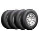 Provider 15 6ply Radial Trailer Tire&wheel St 205/75r15 5 Lug (silver) Set Of 4