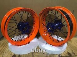 SM Pro KTM/Husqvarna SuperMoto Tubeless Wheel set 3.50 x 16.5 & 5.00 x 17