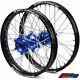 Sm Pro Platinum Motocross Wheel Set Kawasaki Blue Silver-kxf250/450 06-current