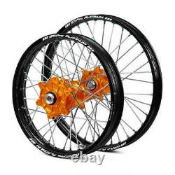 SM Pro Wheels Set Back Rims Orange Hubs KTM SX SXF EXC EXCF 2003-2020