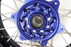 SUPERMOTO Wheels YAMAHA YZF250 YZF450 BLUE Hub Black Rim 17 2014/2021