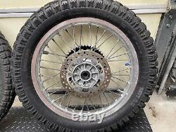 SUZUKI DRZ400S DRZ400SM Wheelset Wheels Rims Tires Front Rear Rotors 21 18 inch