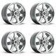 Set 4 17 Mamba 586s M14 17x9 5x5 Silver With Machined Face Wheels 12mm Rims