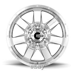 Set 4 20 Mamba 586S M14 20X9 Silver with Machined Face 6x135 Wheels 30mm Rims