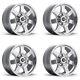Set 4 20 Mamba 586s M14 20x9 6x5.5 Silver With Machined Face Wheels 12mm Rims