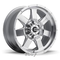 Set 4 20 Mamba 586S M14 20x9 6x5.5 Silver with Machined Face Wheels 12mm Rims