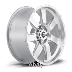 Set 4 20 Mamba 586S M14 20x9 6x5.5 Silver with Machined Face Wheels 12mm Rims
