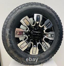 Set 4 OEM GMC Sierra Denali 2500 20 Black With Chrome Wheels Goodyear Tires