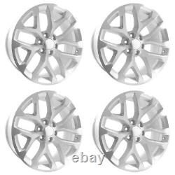 Set 4 Performance Replicas PR177 20x9 6x5.5 Silver Machined Wheels 20 24mm Rims