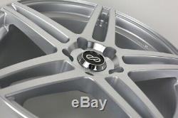 (Set of 4) 16x7 +38 Enkei RSF5 4x100 Silver Machined Wheels