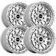 (set Of 4) Assault Offroad As4 17x8.5 5x5 +0mm Silver Wheels Rims 17 Inch