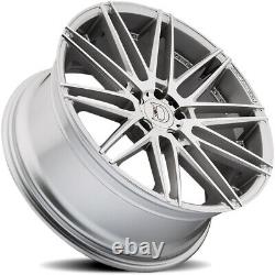 (Set of 4) Defy D01 20x9 5x120 +35mm Silver Wheels Rims 20 Inch