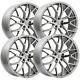 (set Of 4) Defy D07 18x8 5x4.5 +38mm Silver Wheels Rims 18 Inch