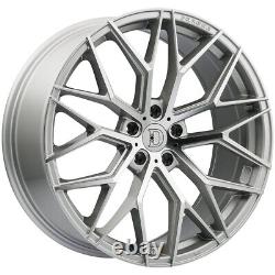 (Set of 4) Defy D07 18x8 5x4.5 +38mm Silver Wheels Rims 18 Inch