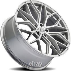 (Set of 4) Defy D07 18x8 5x4.5 +38mm Silver Wheels Rims 18 Inch